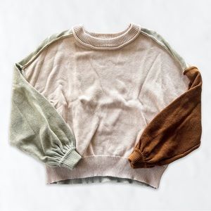 Forever 21 Colorblock Inverted Seam Sweater